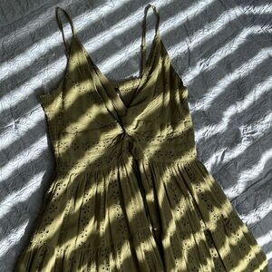 Spring green crochet dress🌷